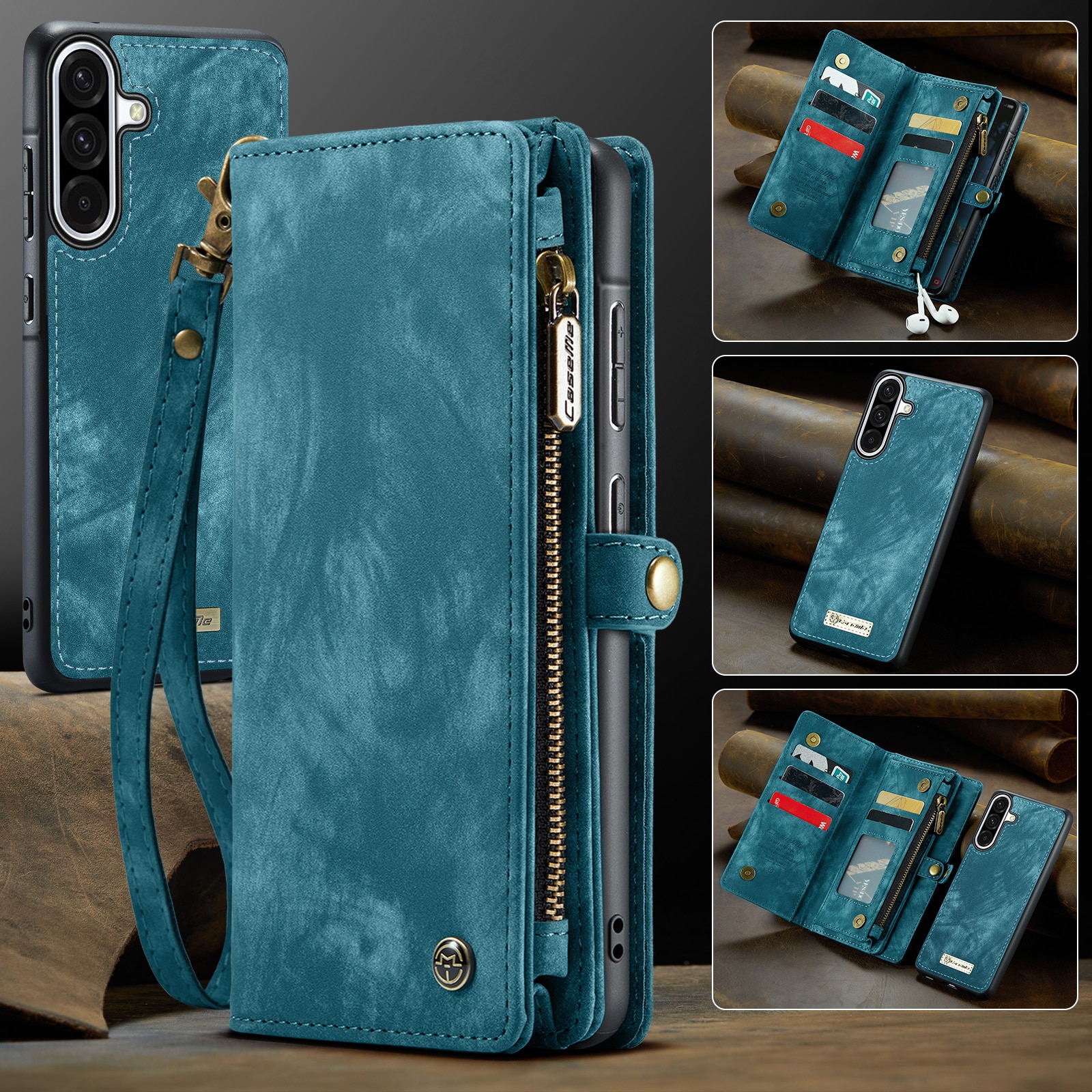 Multi-slot Suojakotelo Samsung Galaxy A17 Sininen