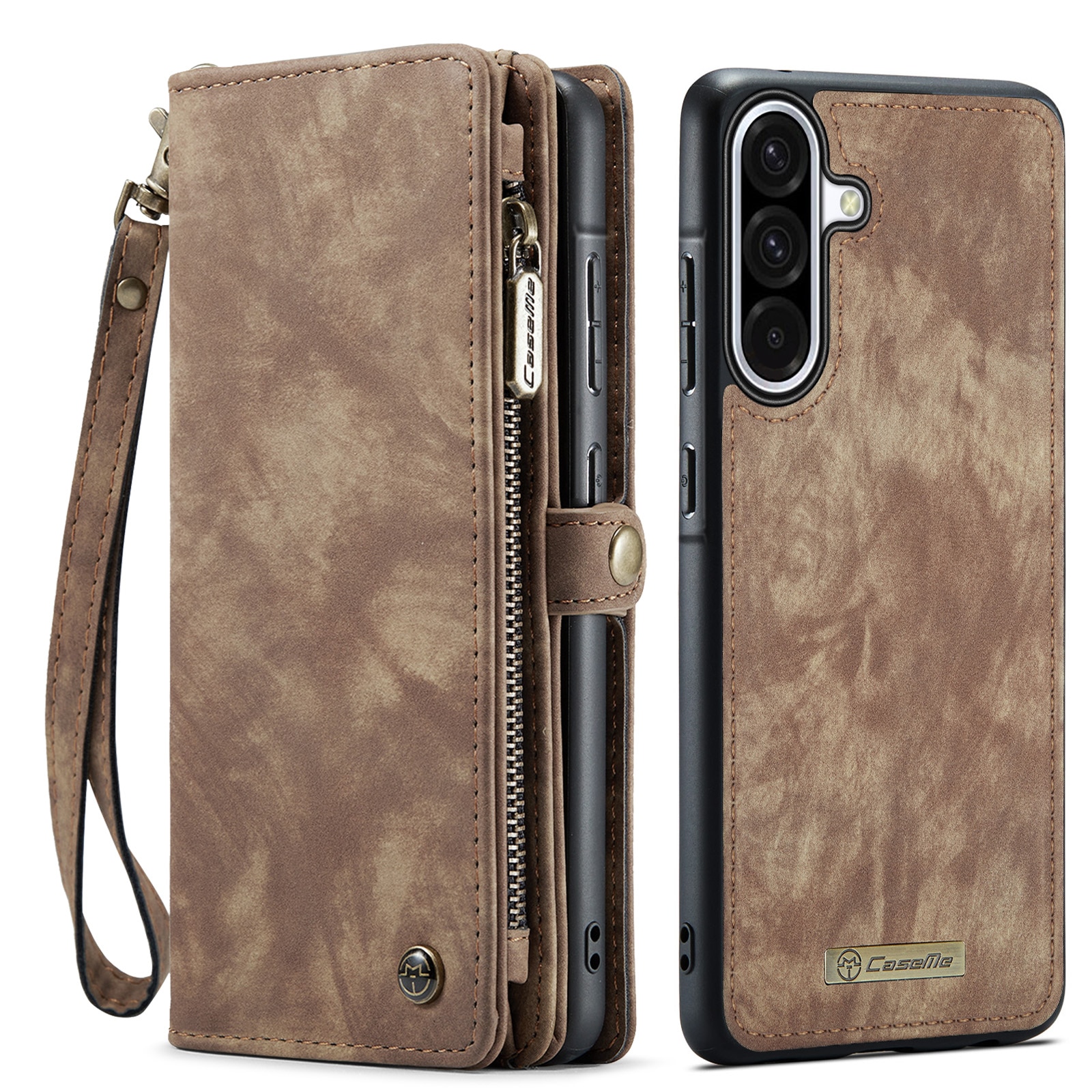 Multi-slot Suojakotelo Samsung Galaxy A17 Ruskea
