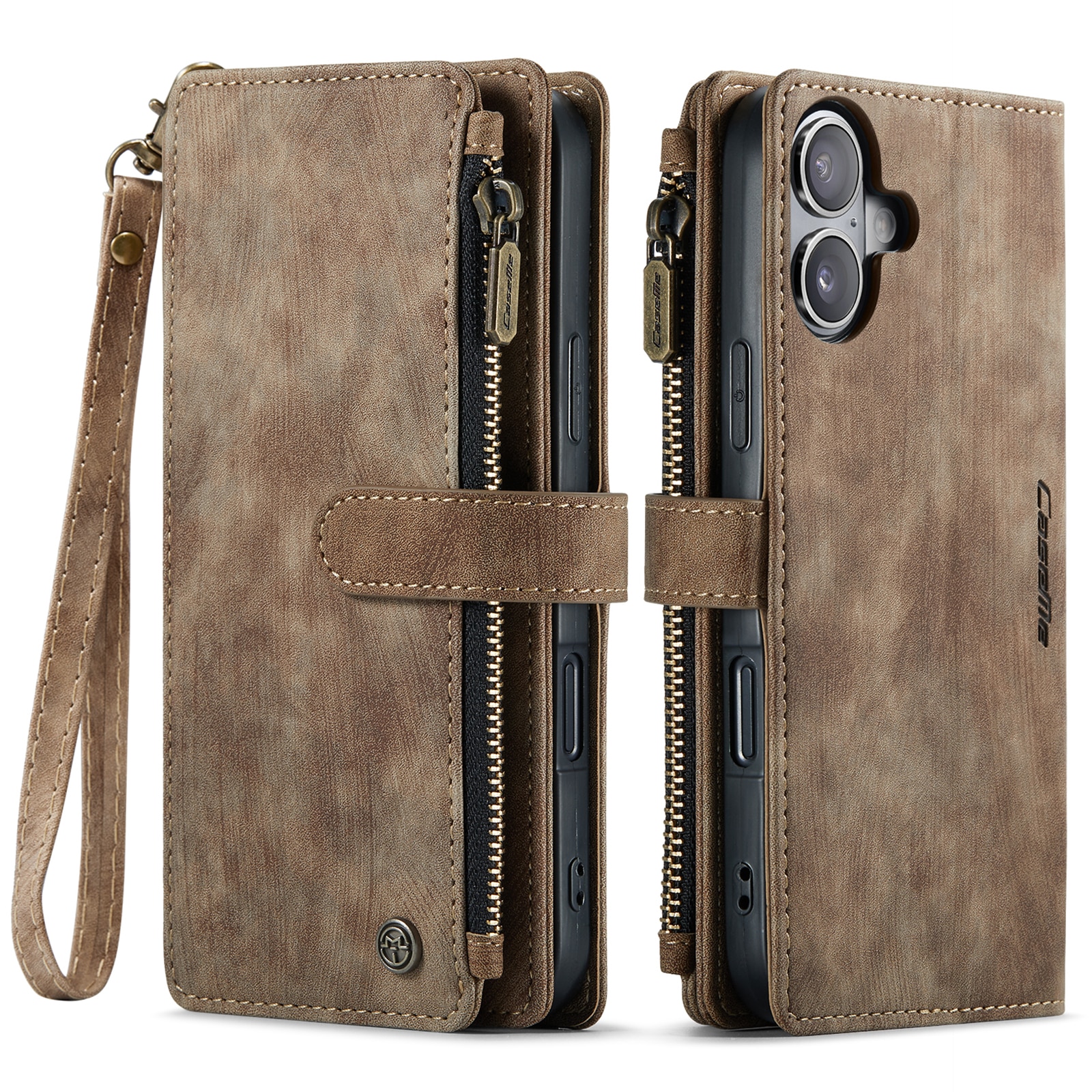 Zipper Wallet iPhone 17 Ruskea