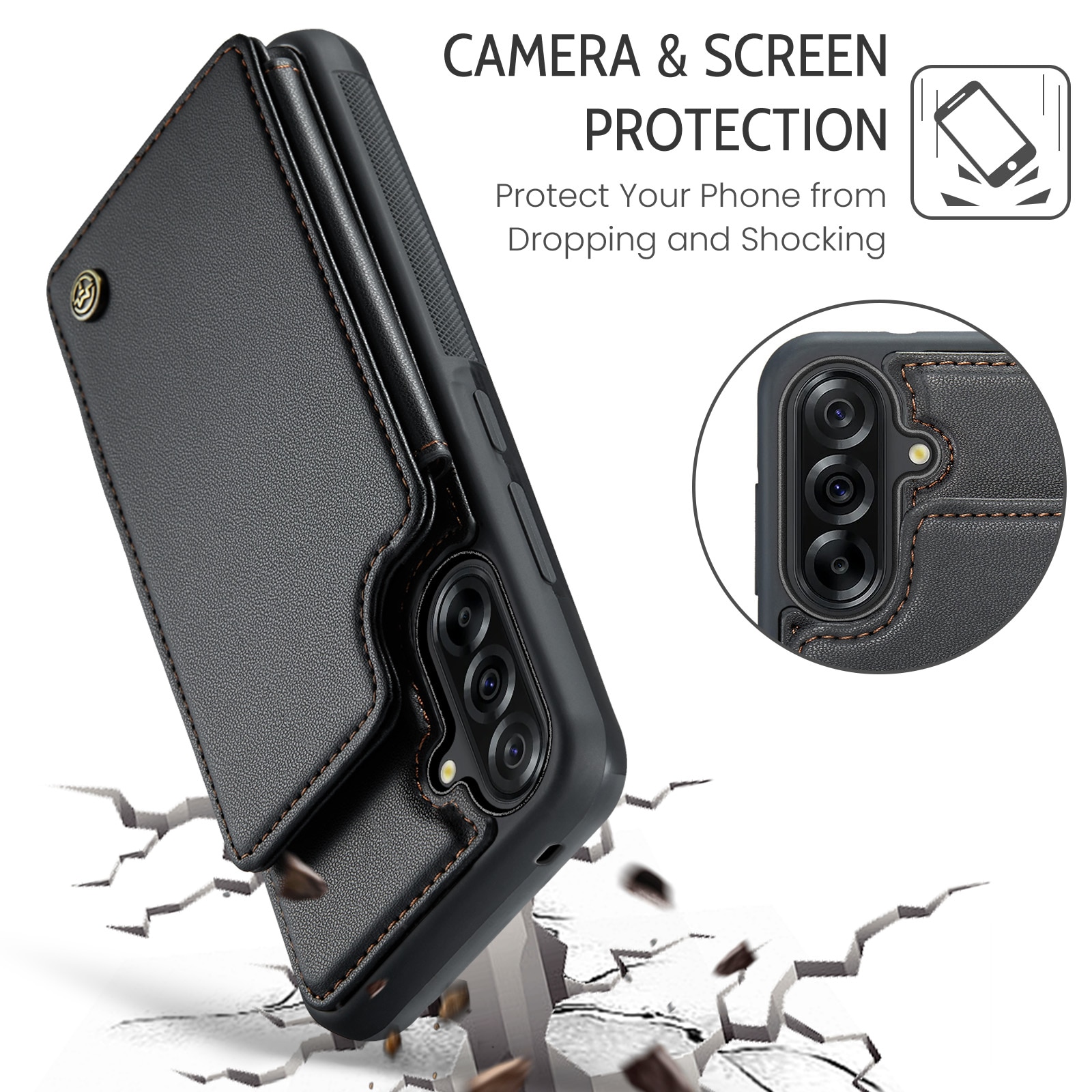 RFID-blocking Lompakonkuori Samsung Galaxy A17 musta