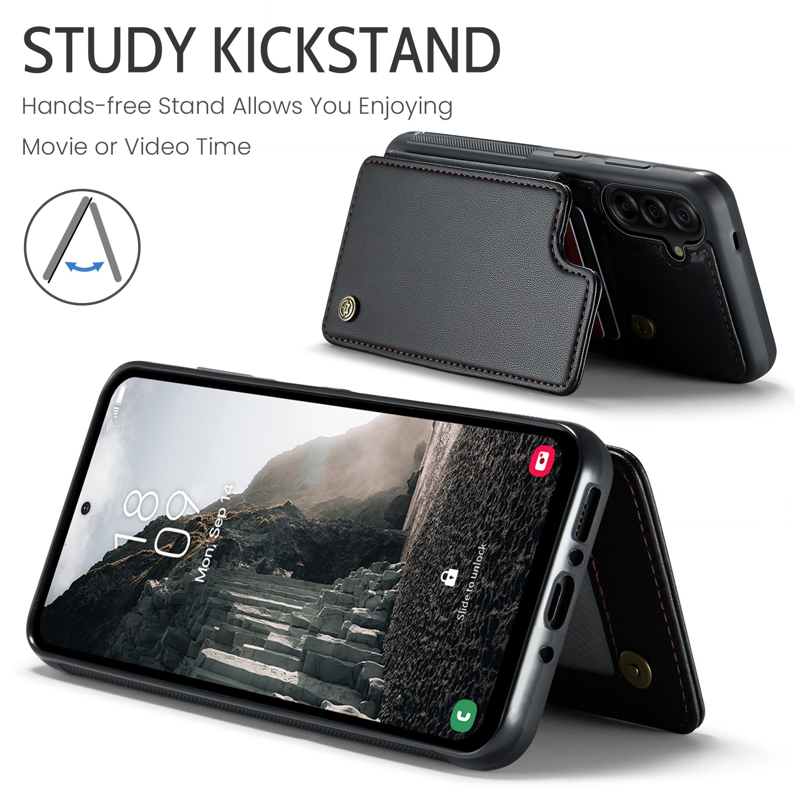 RFID-blocking Lompakonkuori Samsung Galaxy A17 musta