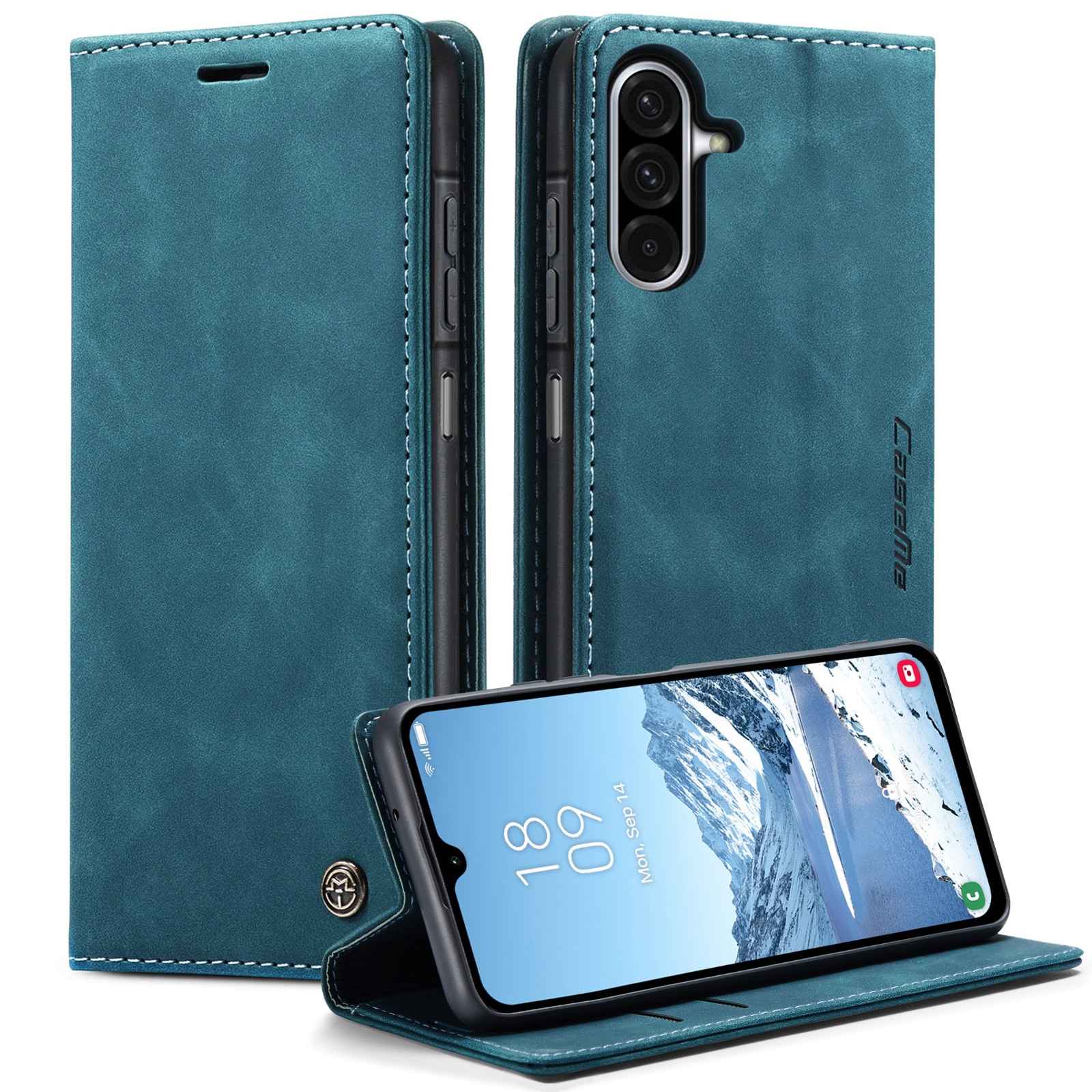 Slim Lompakkokotelo Samsung Galaxy A17 Sininen