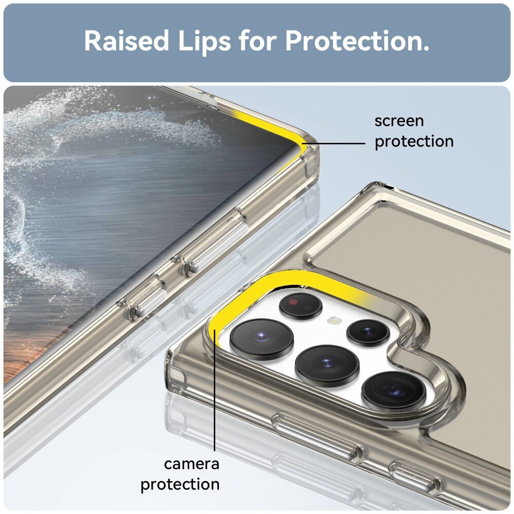 Crystal Hybrid Case Samsung Galaxy S23 Ultra harmaa