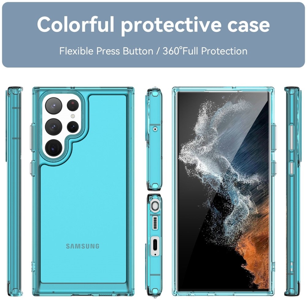 Crystal Hybrid Case Samsung Galaxy S23 Ultra sininen