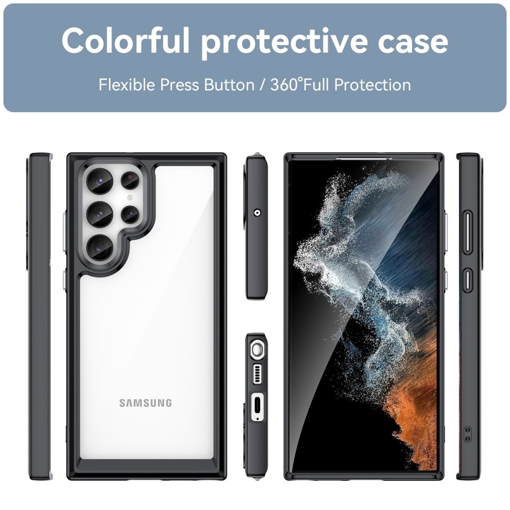 Crystal Hybrid Case Samsung Galaxy S23 Ultra musta