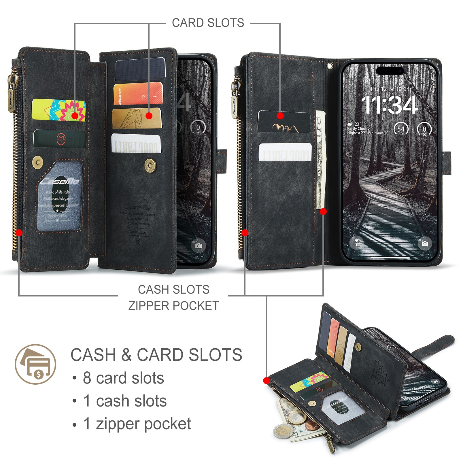 Multi-slot Suojakotelo iPhone 17 Pro Harmaa