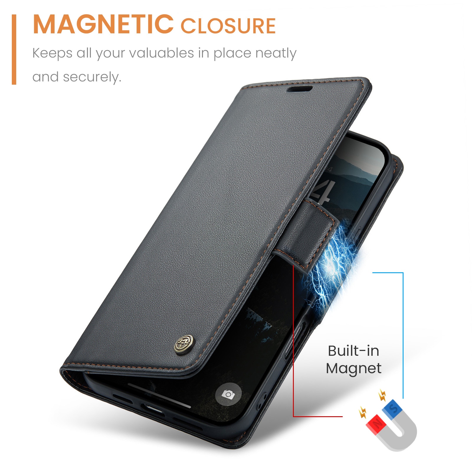 RFID Slim Lompakkokotelo iPhone 17 Air Musta
