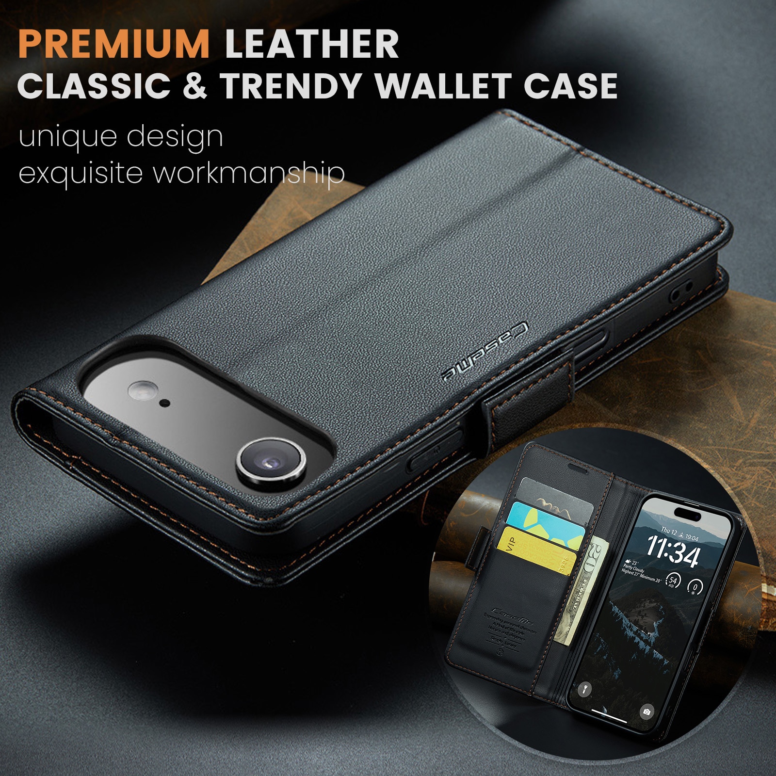 RFID Slim Lompakkokotelo iPhone 17 Air Musta