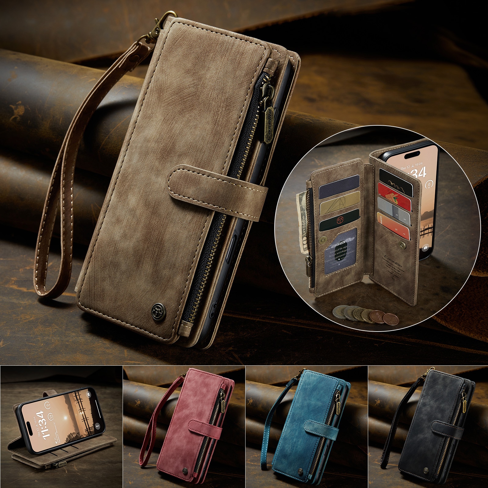Zipper Wallet iPhone 17 Pro Max Ruskea