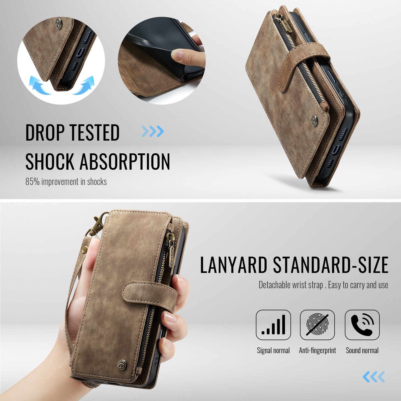 Zipper Wallet iPhone 17 Pro Max Ruskea