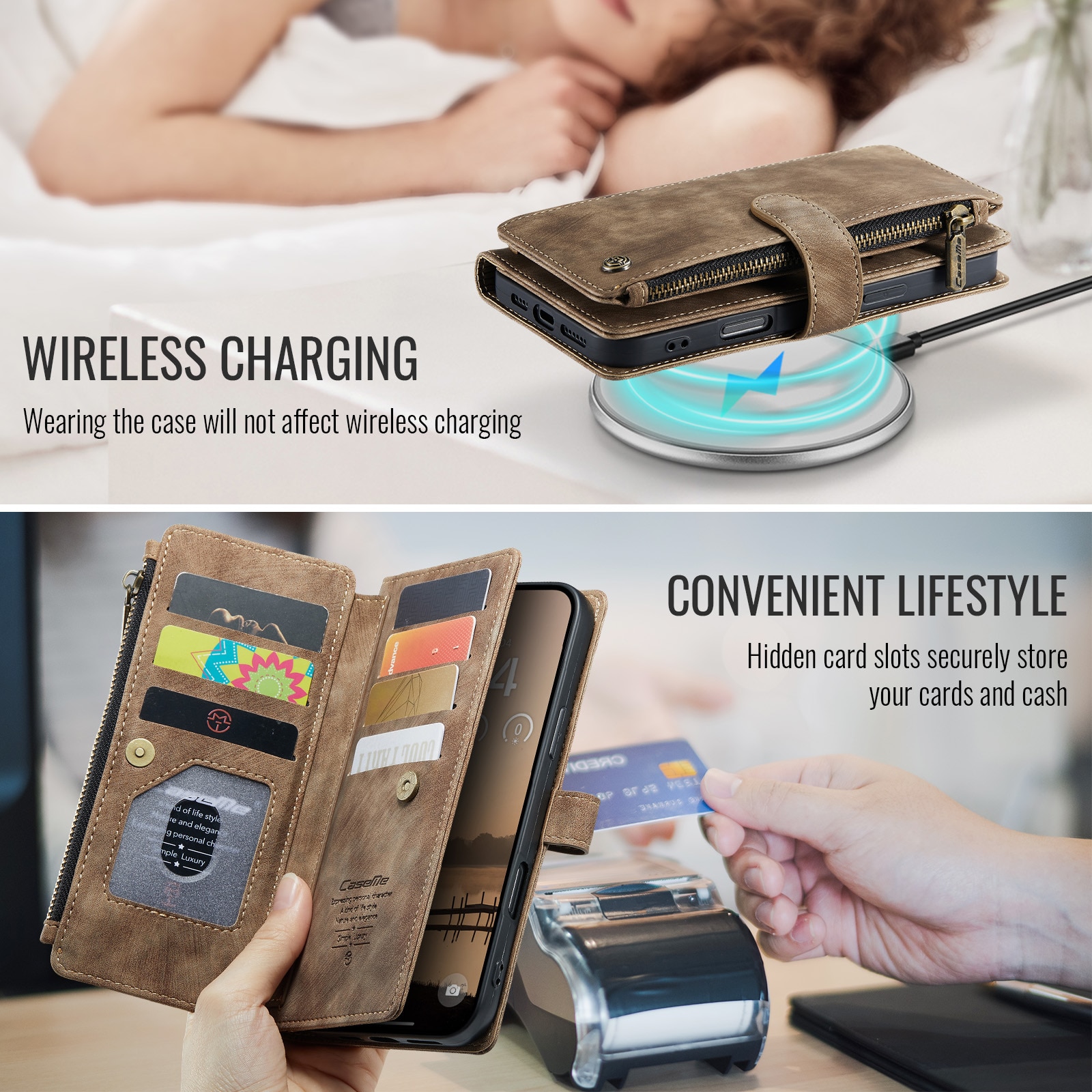Zipper Wallet iPhone 17 Pro Max Ruskea