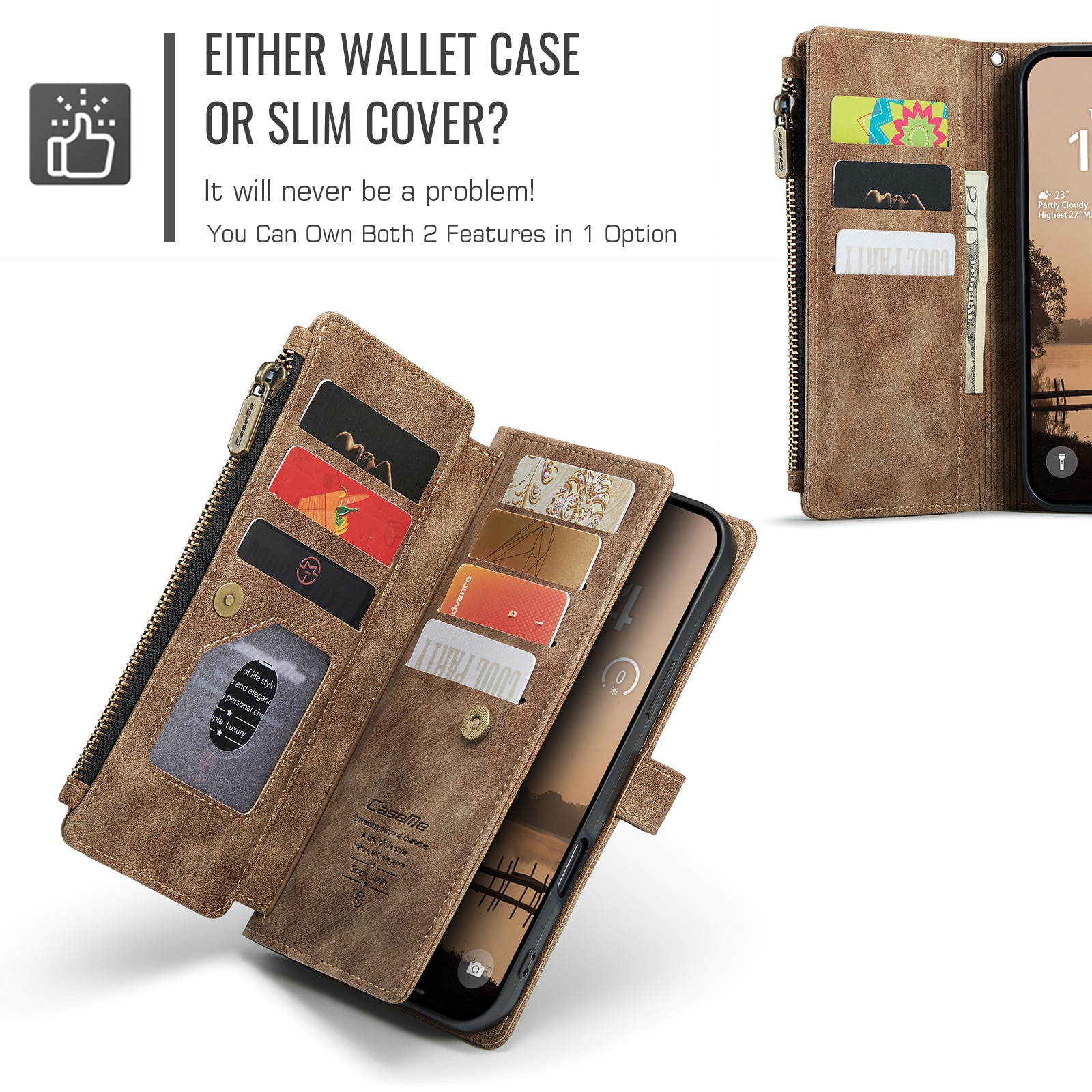 Zipper Wallet iPhone 17 Pro Max Ruskea