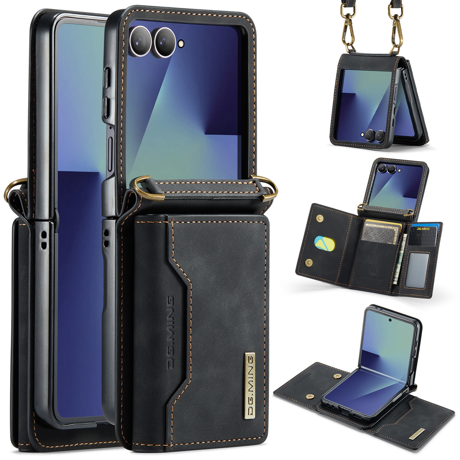 Card Slot Case Samsung Galaxy Z Flip 7 Musta