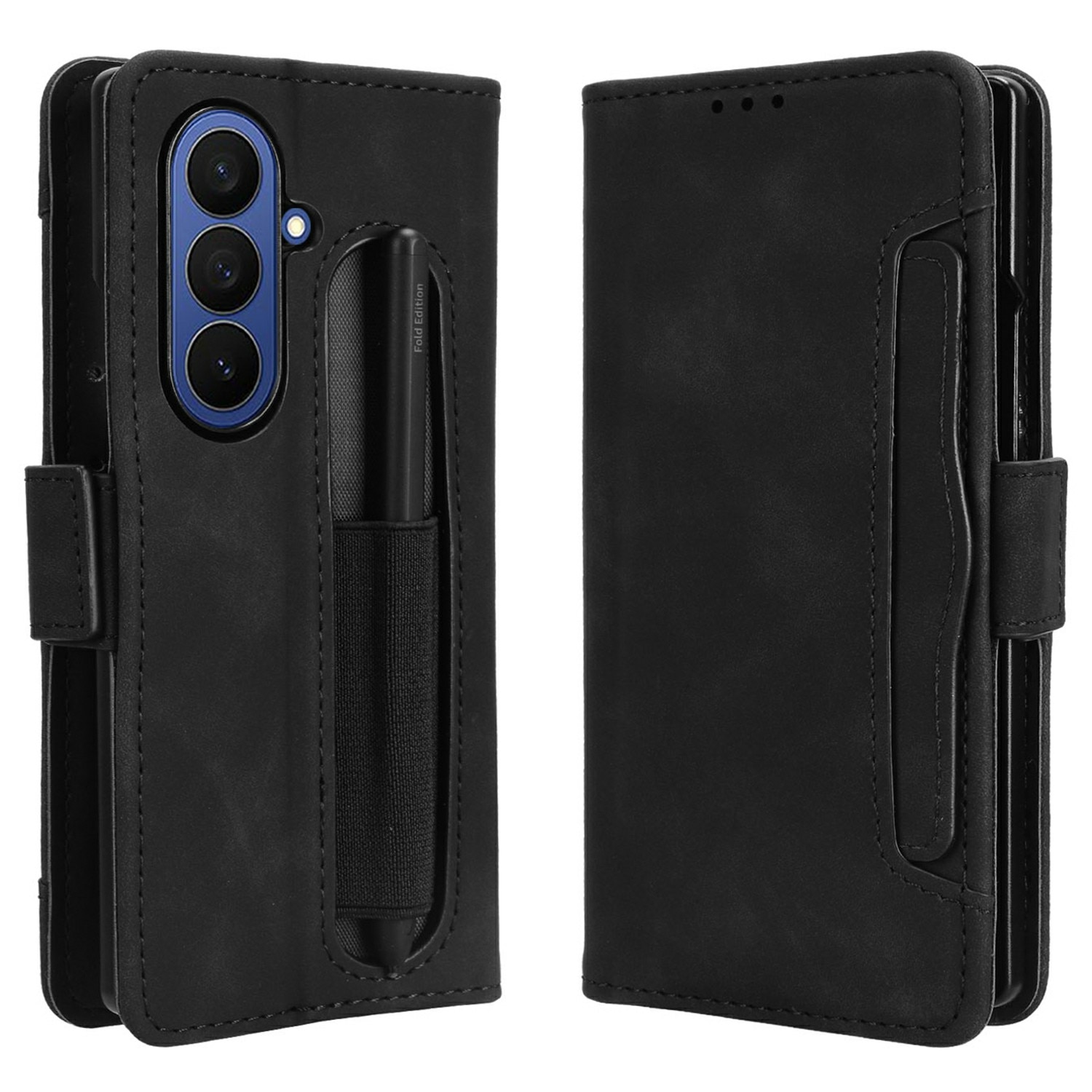 Multi Lompakkokotelo Kynäpidikkeellä Samsung Galaxy Z Fold 7 musta