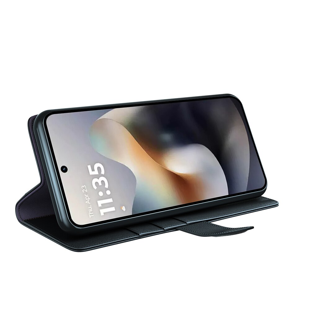 Aito Nahkakotelo Motorola Moto G56 Musta
