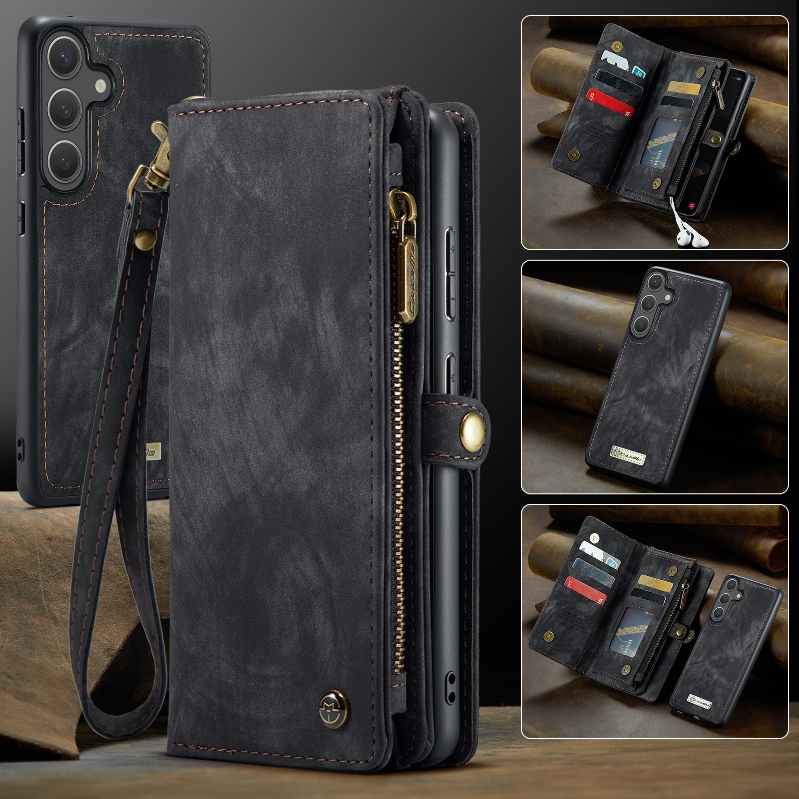 Multi-slot Suojakotelo Samsung Galaxy S25 FE Harmaa
