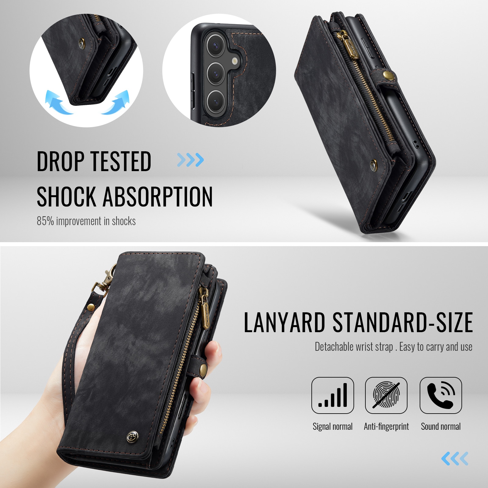 Multi-slot Suojakotelo Samsung Galaxy S25 FE Harmaa