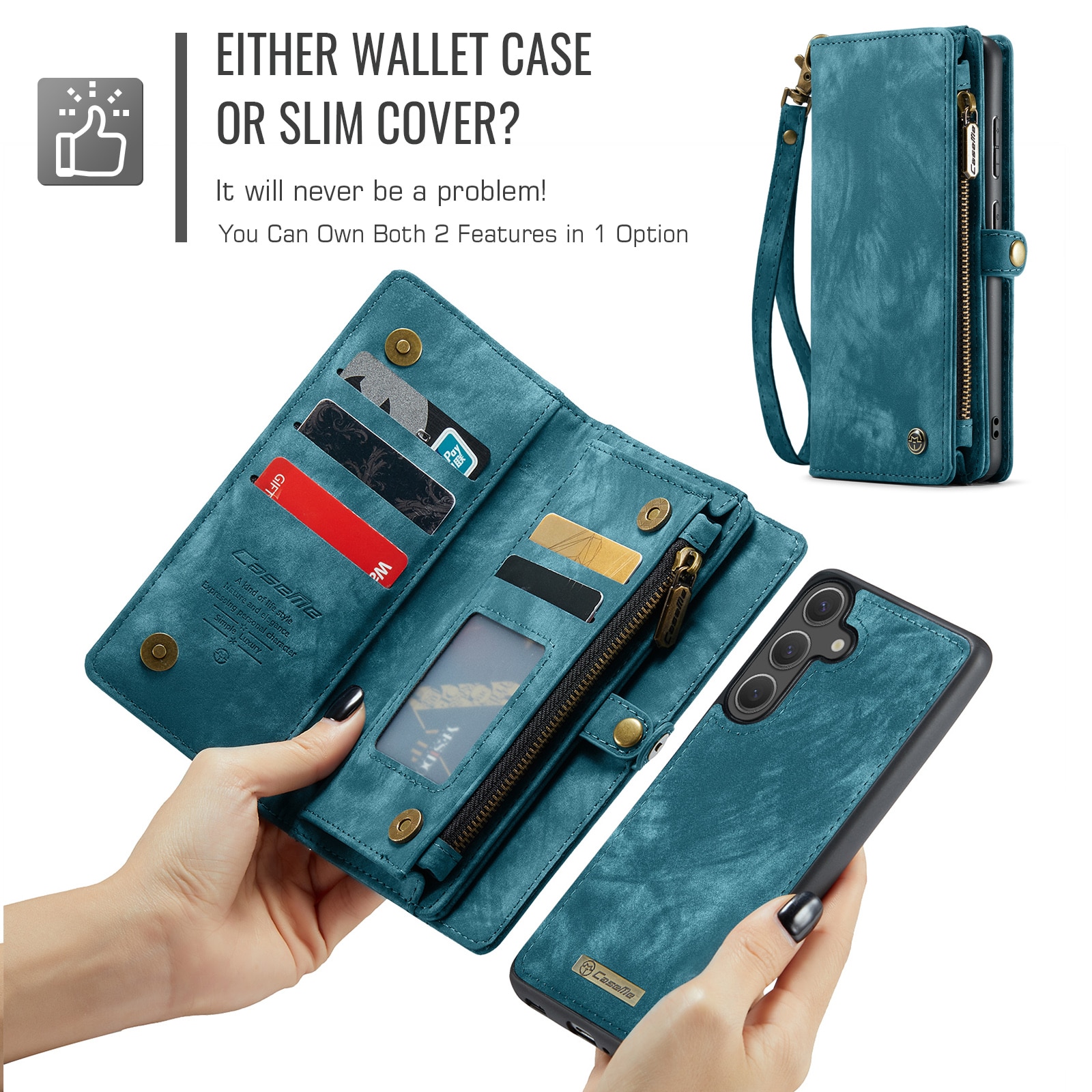 Multi-slot Suojakotelo Samsung Galaxy S25 FE Sininen