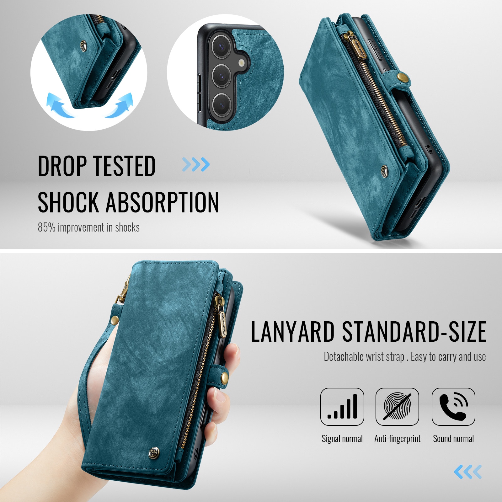 Multi-slot Suojakotelo Samsung Galaxy S25 FE Sininen