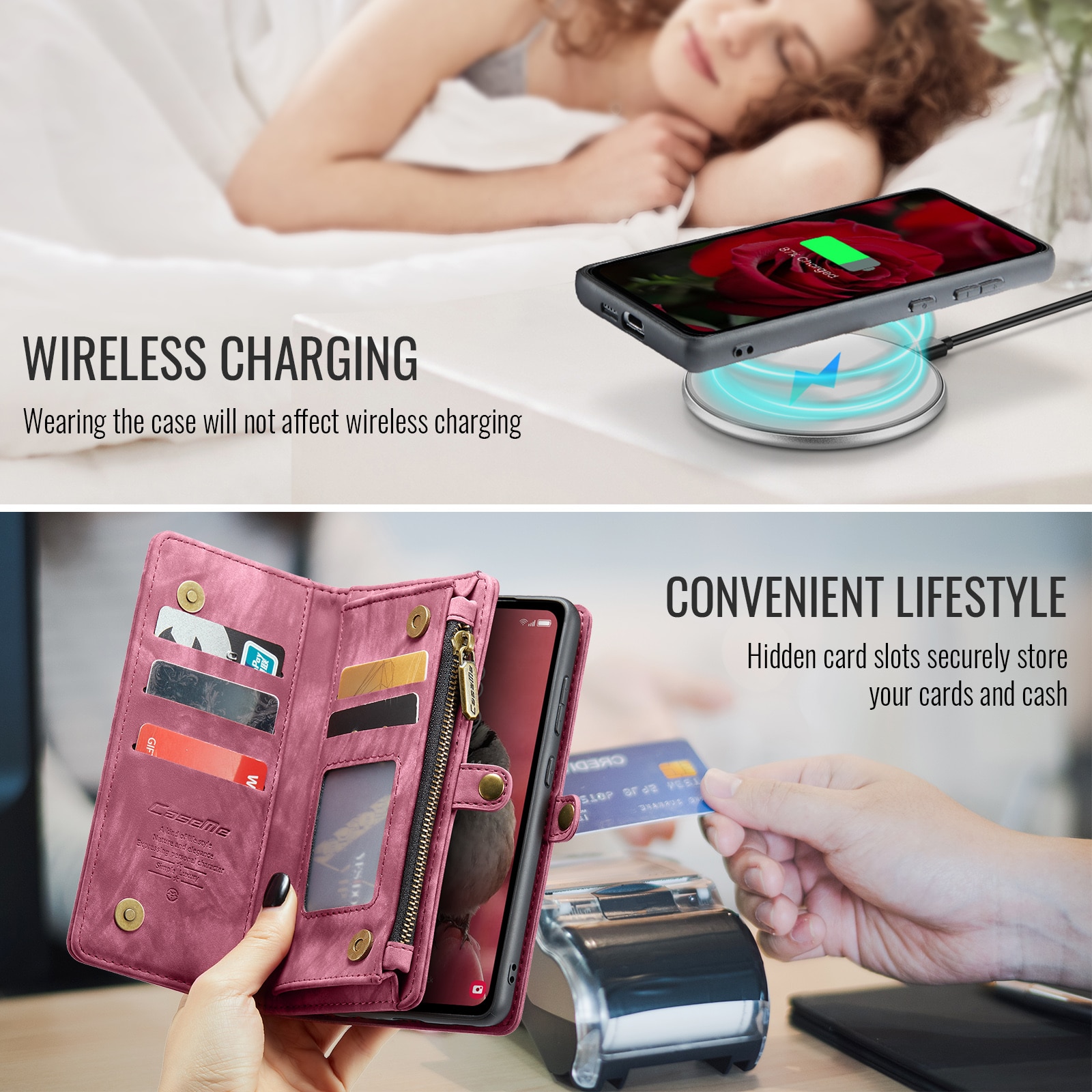 Multi-slot Suojakotelo Samsung Galaxy S25 FE Punainen