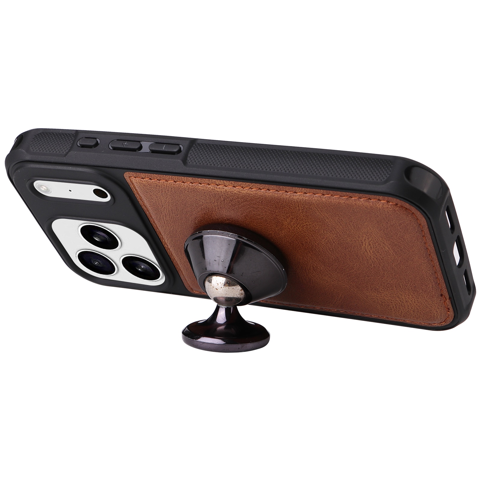 Magnet Leather Multi-Wallet iPhone 17 Pro Ruskea