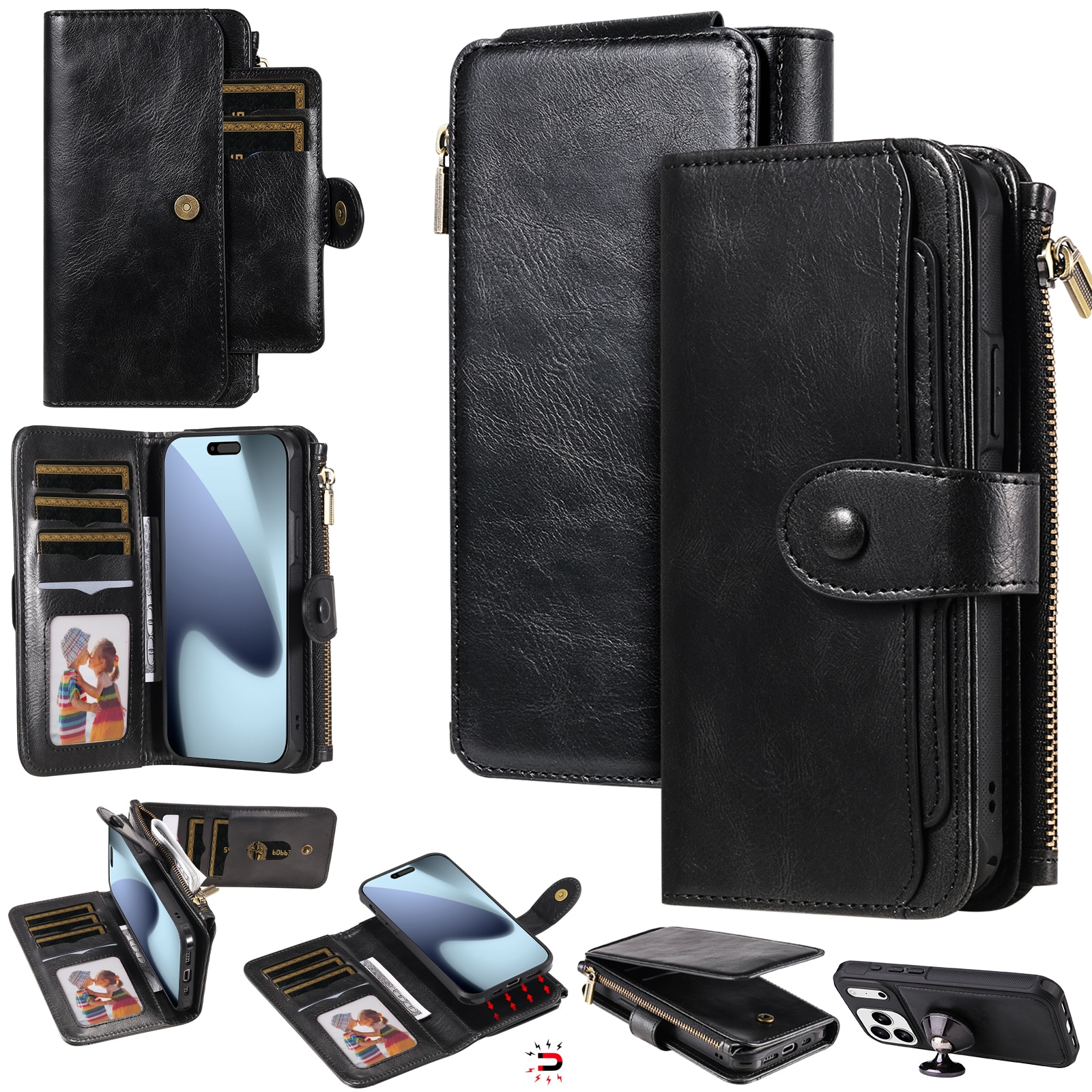 Magnet Leather Multi-Wallet iPhone 17 Pro msuta