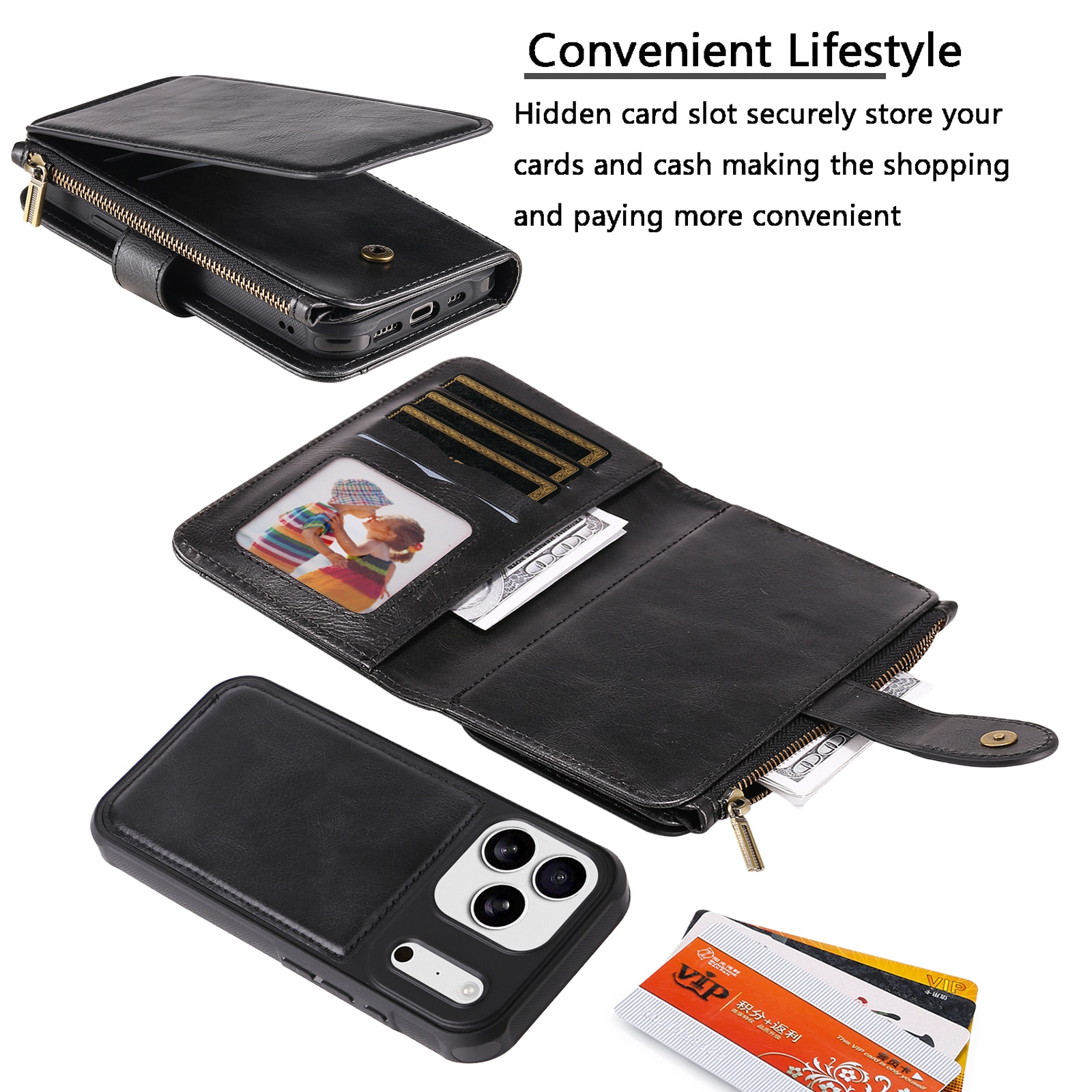 Magnet Leather Multi-Wallet iPhone 17 Pro Max msuta