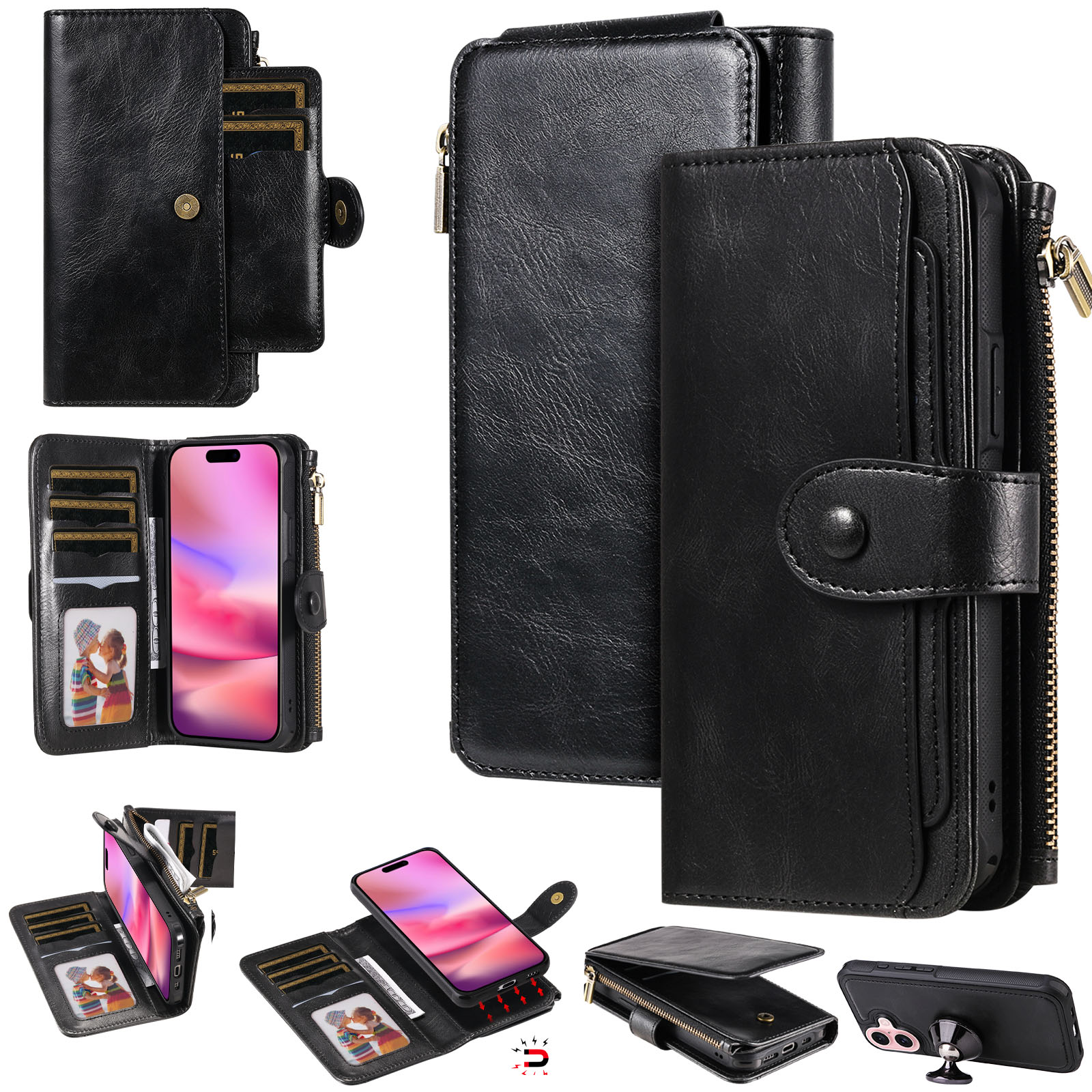 Magnet Leather Multi-Wallet iPhone 17 msuta