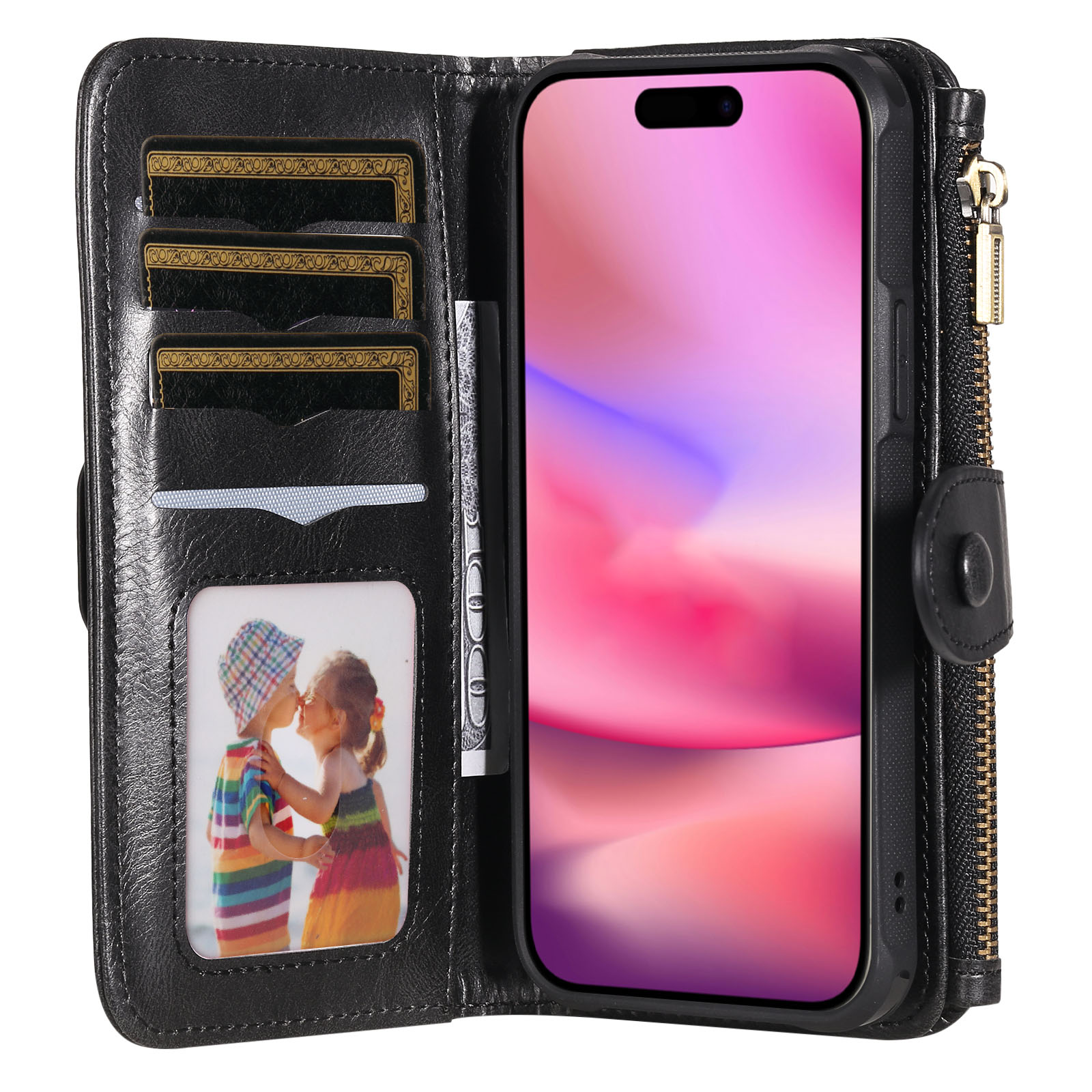 Magnet Leather Multi-Wallet iPhone 17 msuta