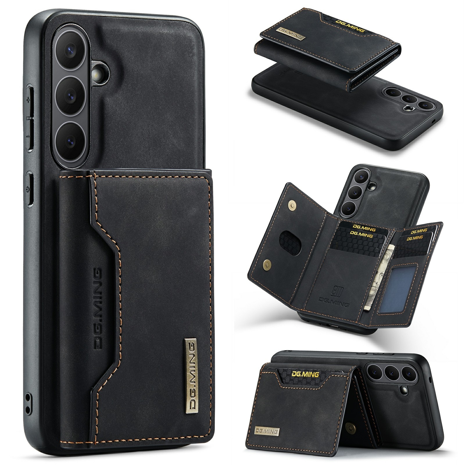 Magnetic Card Slot Case Samsung Galaxy S25 FE Musta
