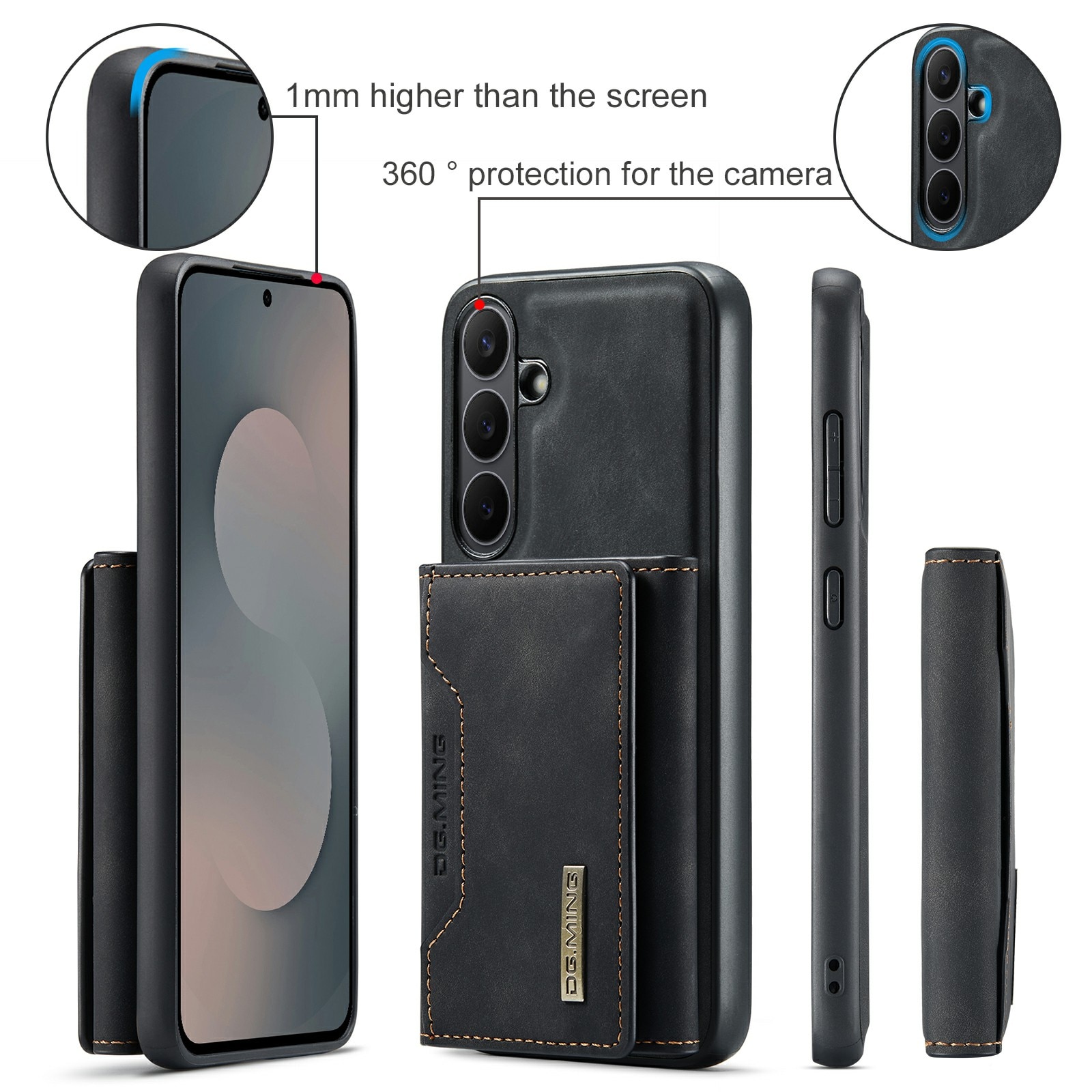 Magnetic Card Slot Case Samsung Galaxy S25 FE Musta