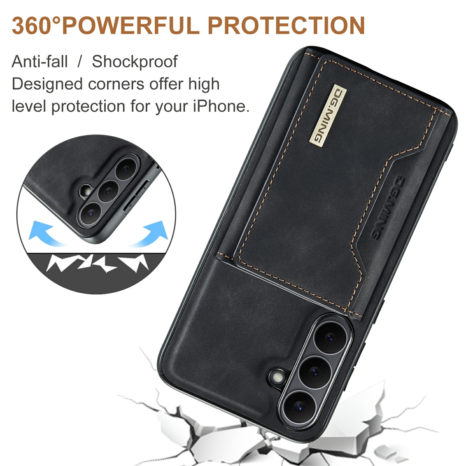 Magnetic Card Slot Case Samsung Galaxy S25 FE Musta