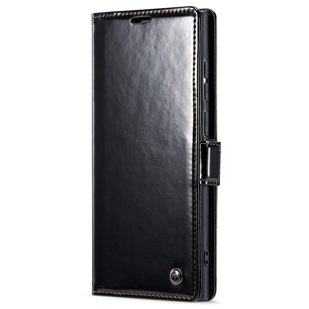 Leather Wallet Samsung Galaxy S22 Ultra musta