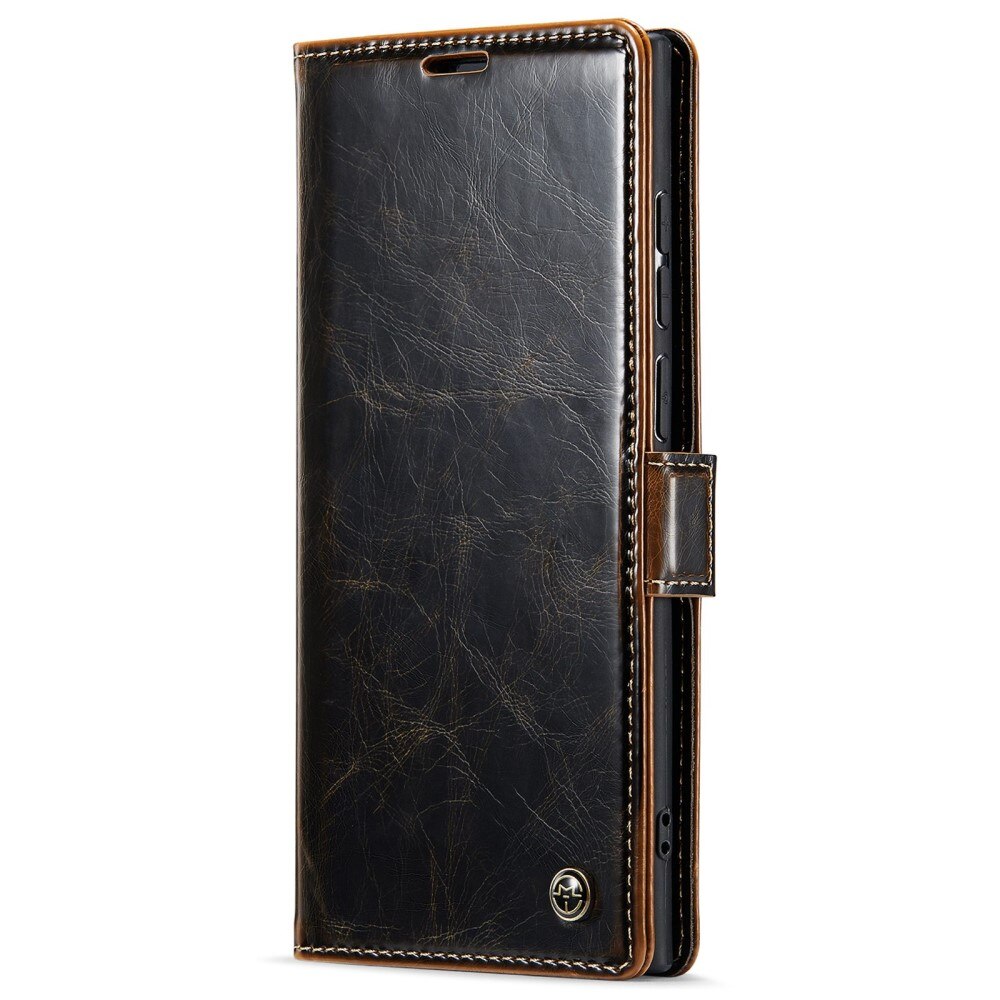 Leather Wallet Samsung Galaxy S22 Ultra ruskea