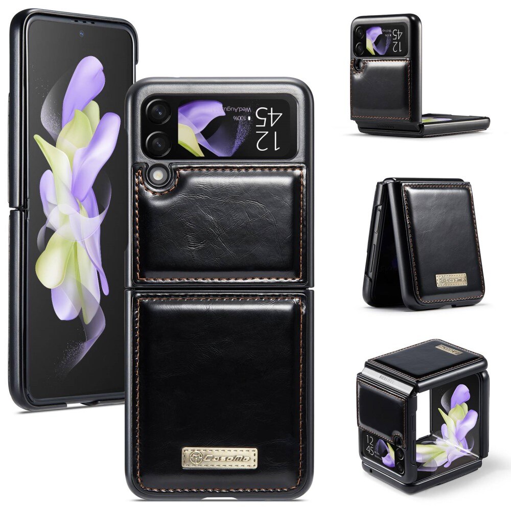 Leather Wallet Samsung Galaxy Z Flip 4 musta