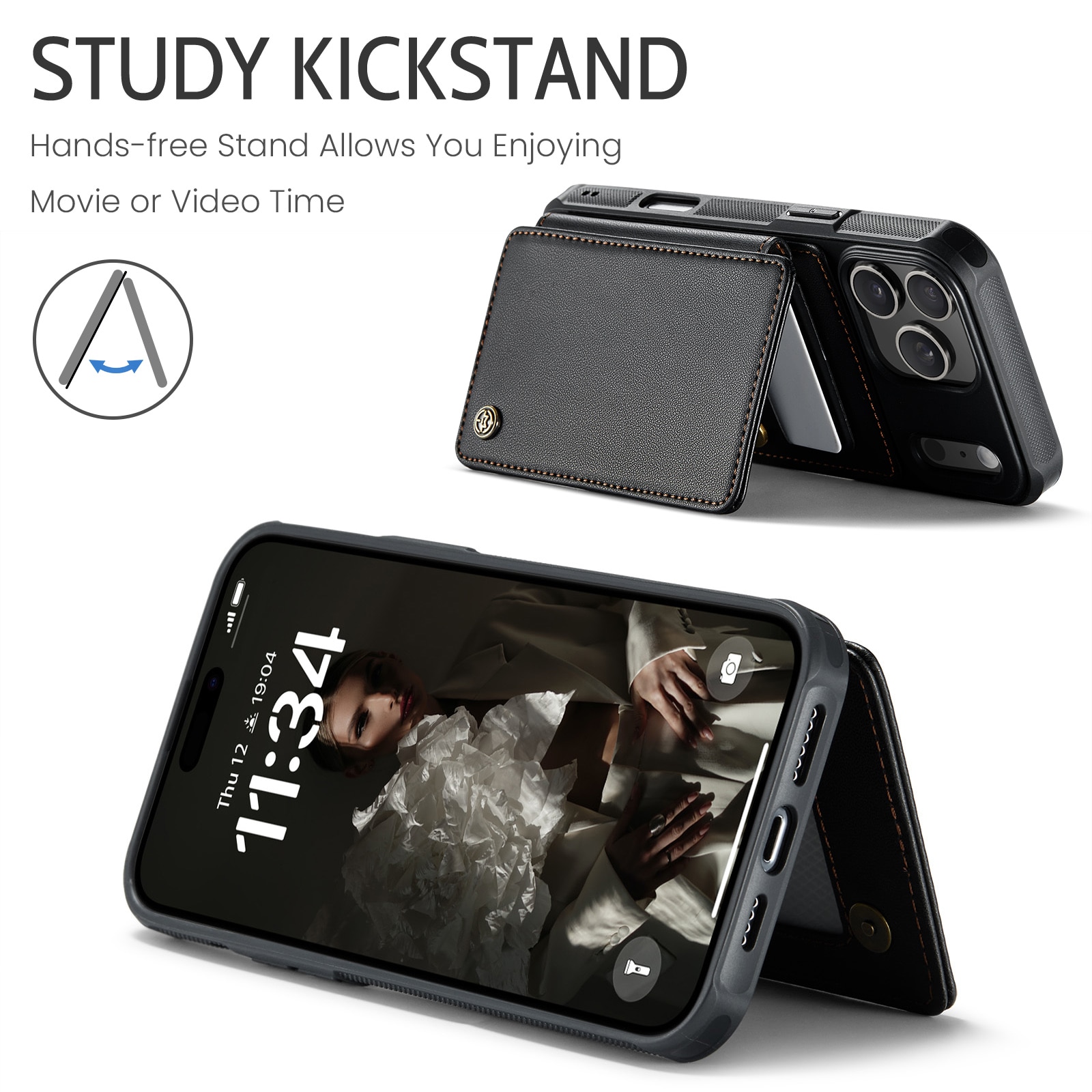 RFID-blocking Lompakonkuori iPhone 17 Pro musta