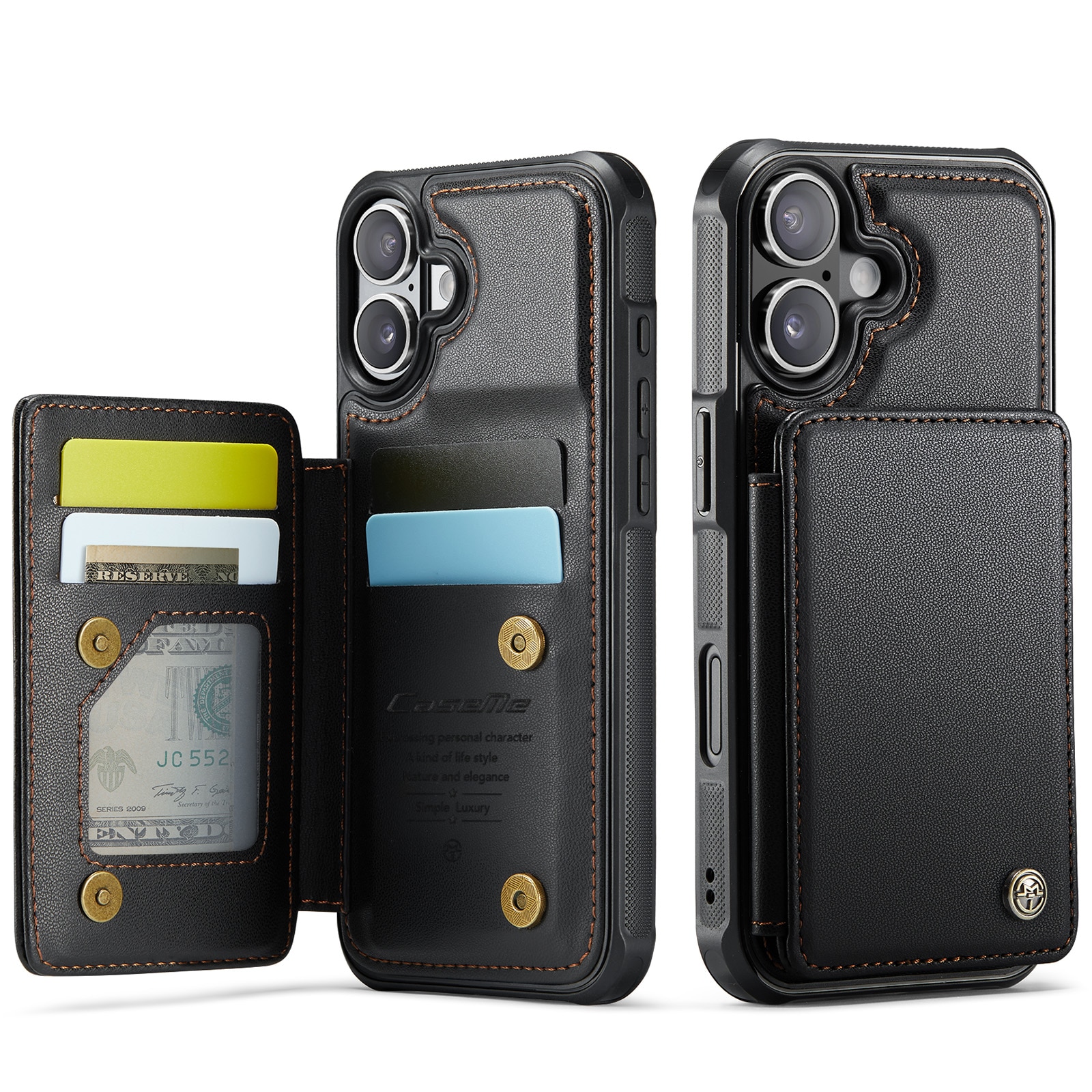 RFID-blocking Lompakonkuori iPhone 17 musta