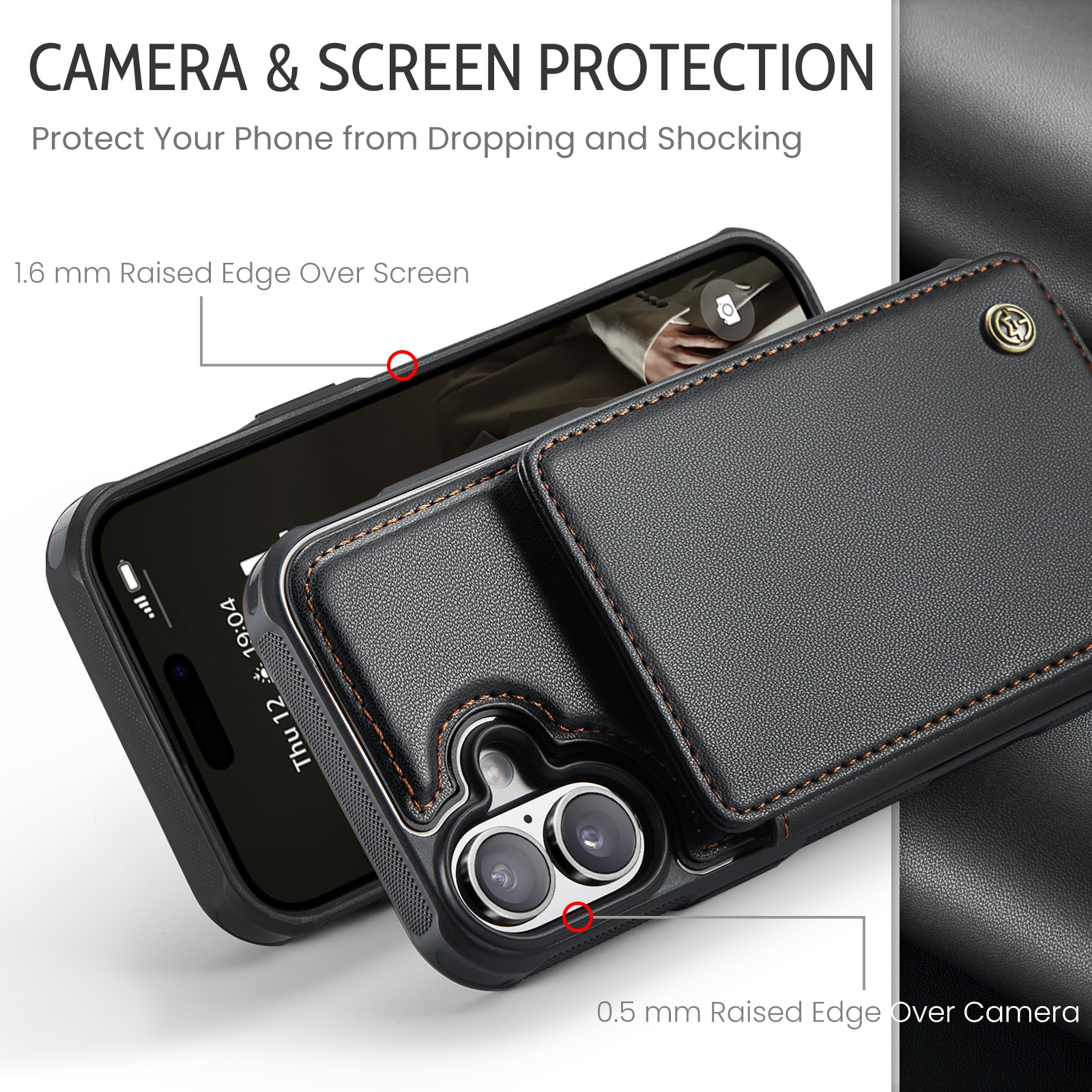 RFID-blocking Lompakonkuori iPhone 17 musta