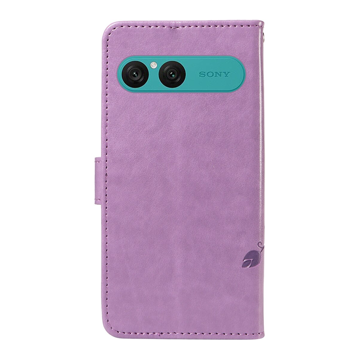 Nahkakotelo Perhonen Sony Xperia 10 VII Liila