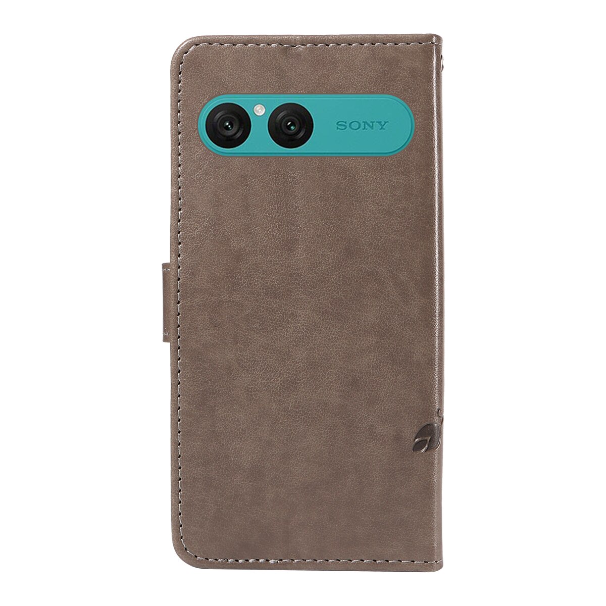 Nahkakotelo Perhonen Sony Xperia 10 VII Harmaa