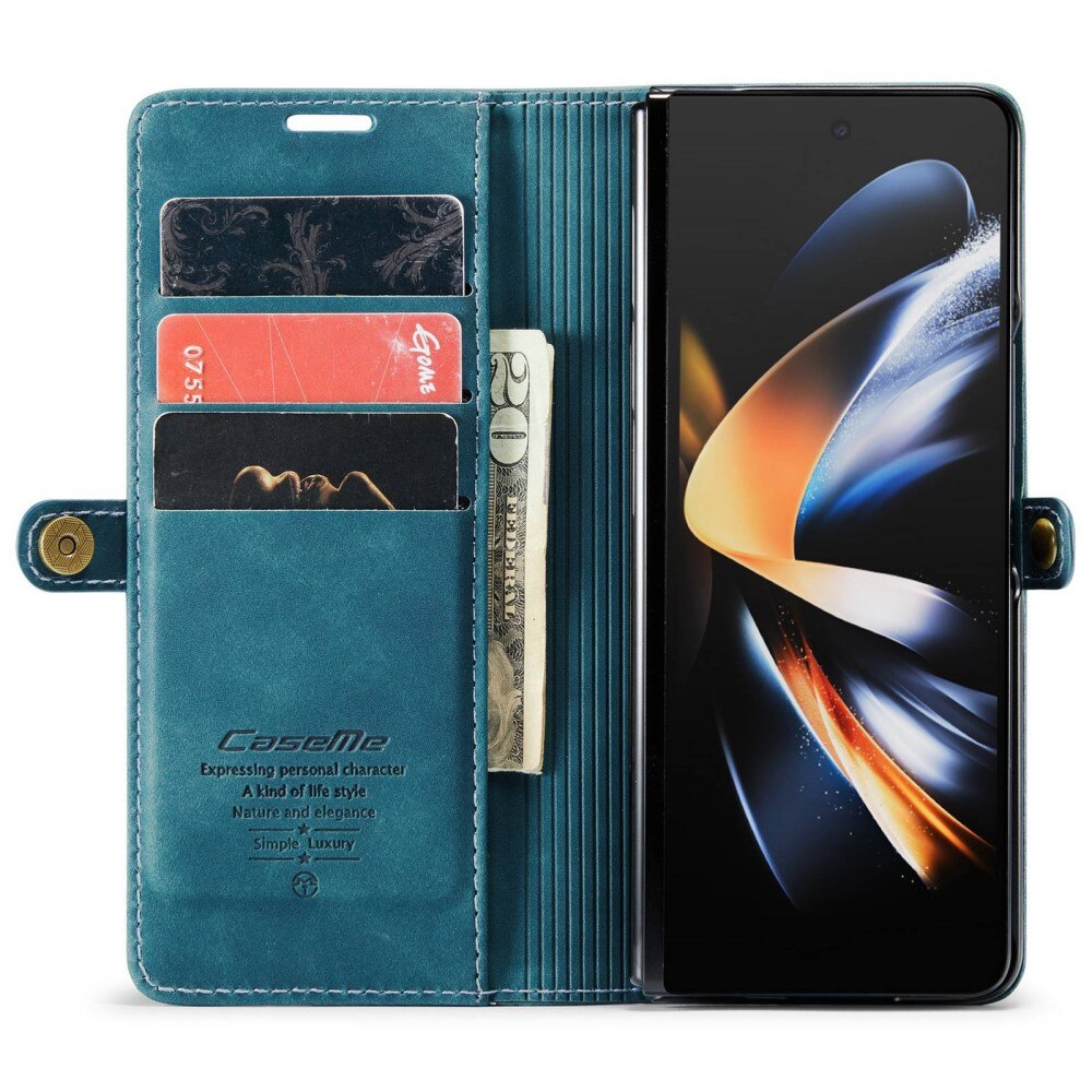 Slim Lompakkokotelo Samsung Galaxy Z Fold 4 sininen