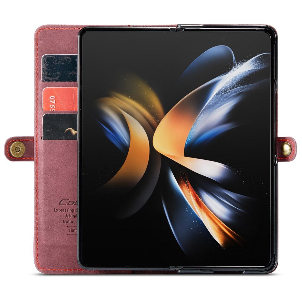 Slim Lompakkokotelo Samsung Galaxy Z Fold 4 punainen