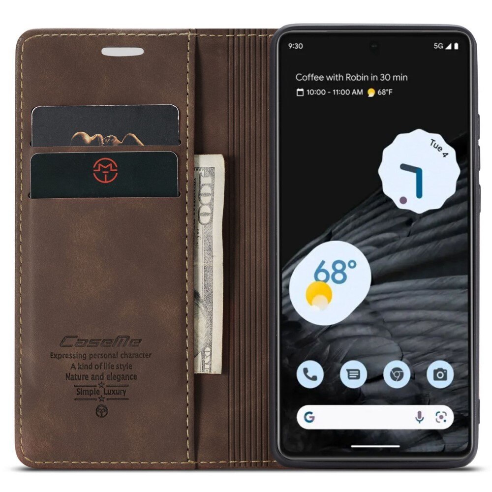 Slim Lompakkokotelo Google Pixel 7 Ruskea