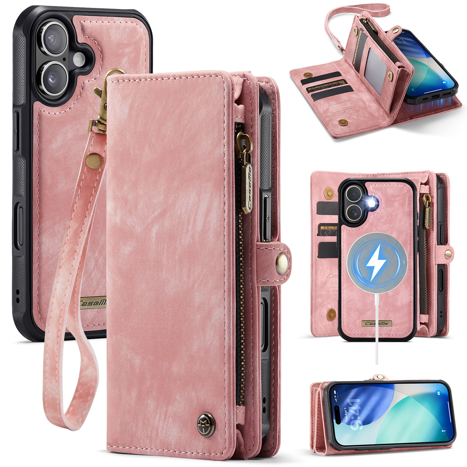 Multi-slot Suojakotelo iPhone 17 Vaaleanpunainen
