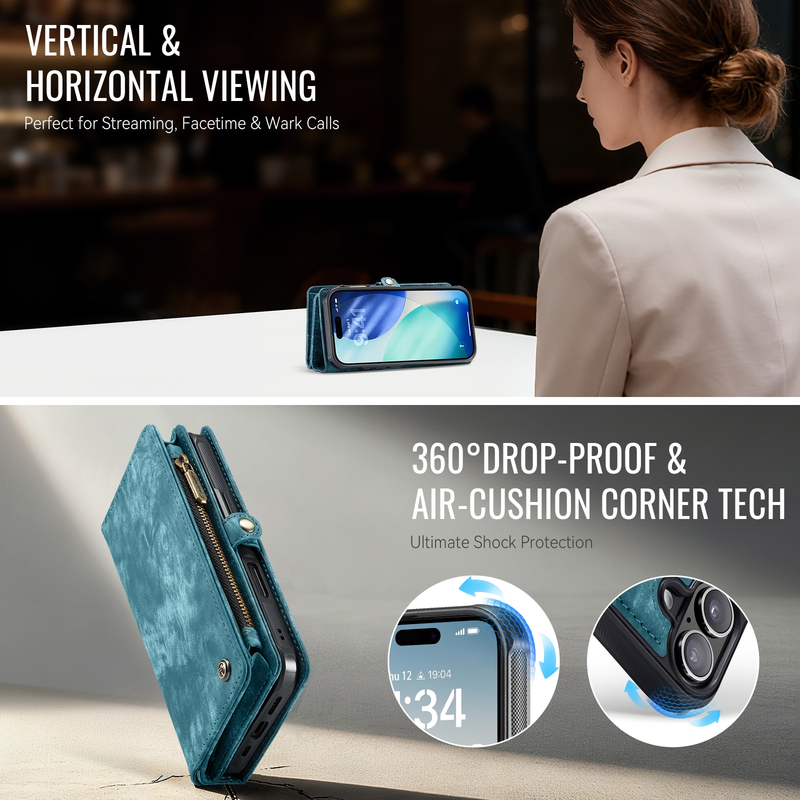 Multi-slot Suojakotelo iPhone 17 Sininen