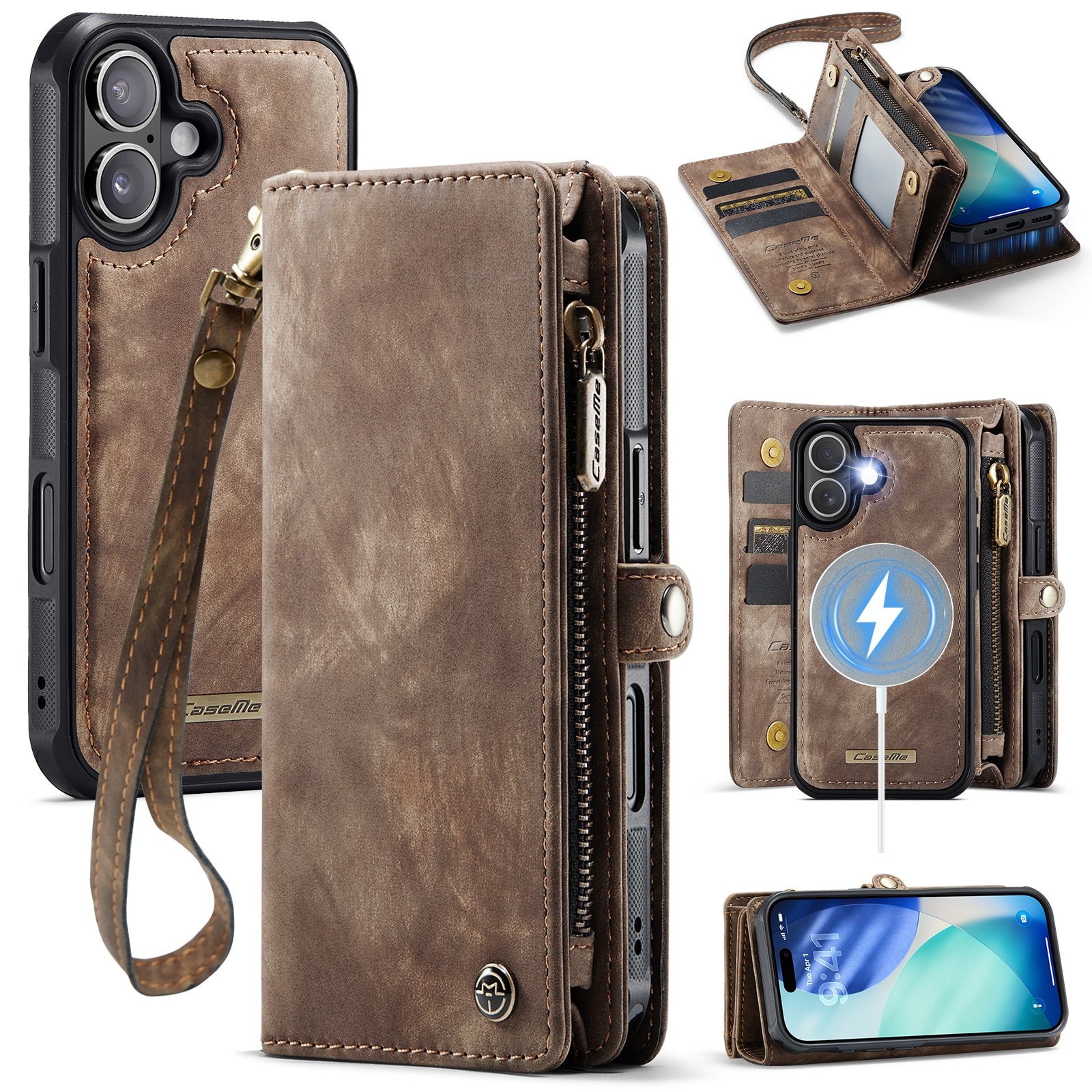 Multi-slot Suojakotelo iPhone 17 Ruskea