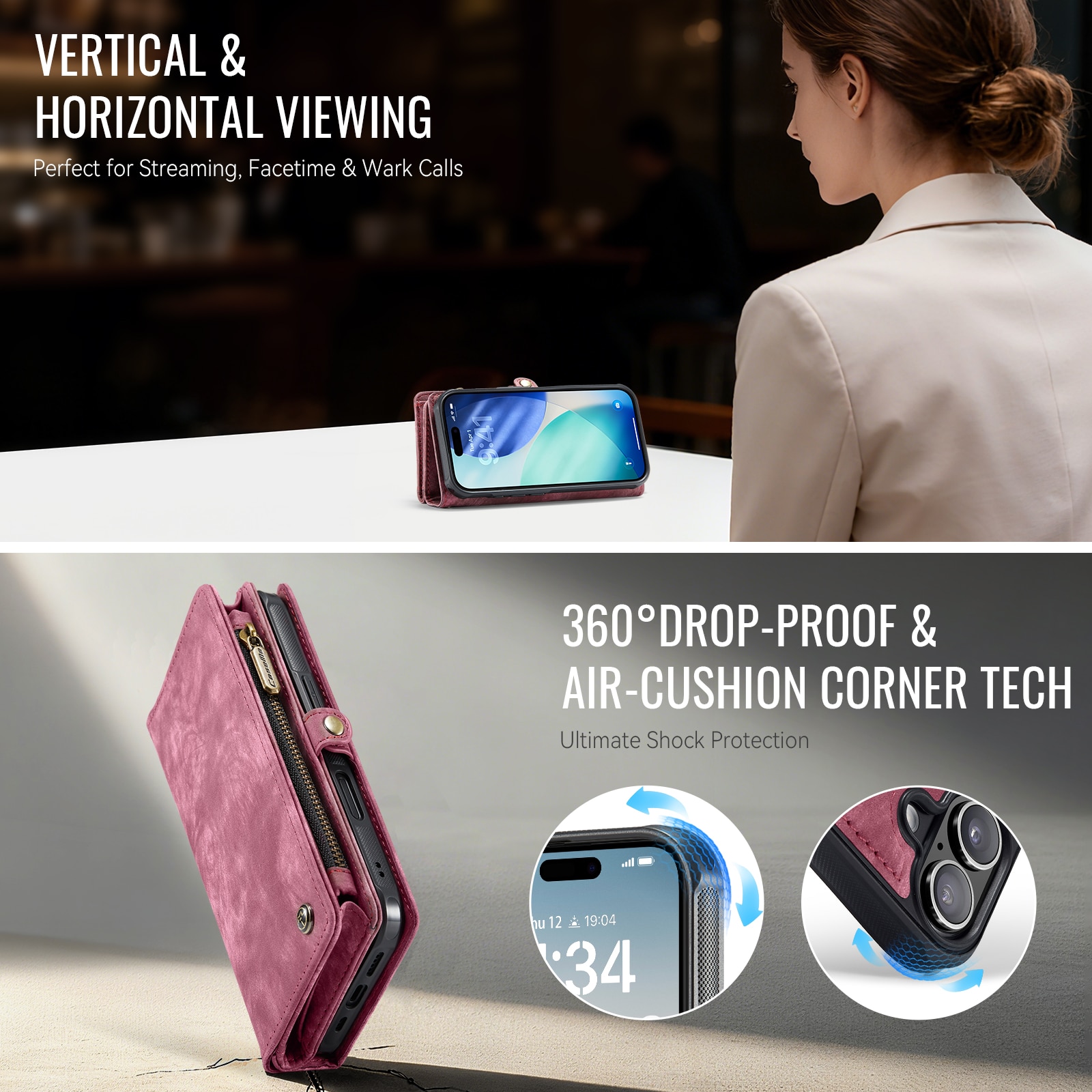 Multi-slot Suojakotelo iPhone 17 Punainen