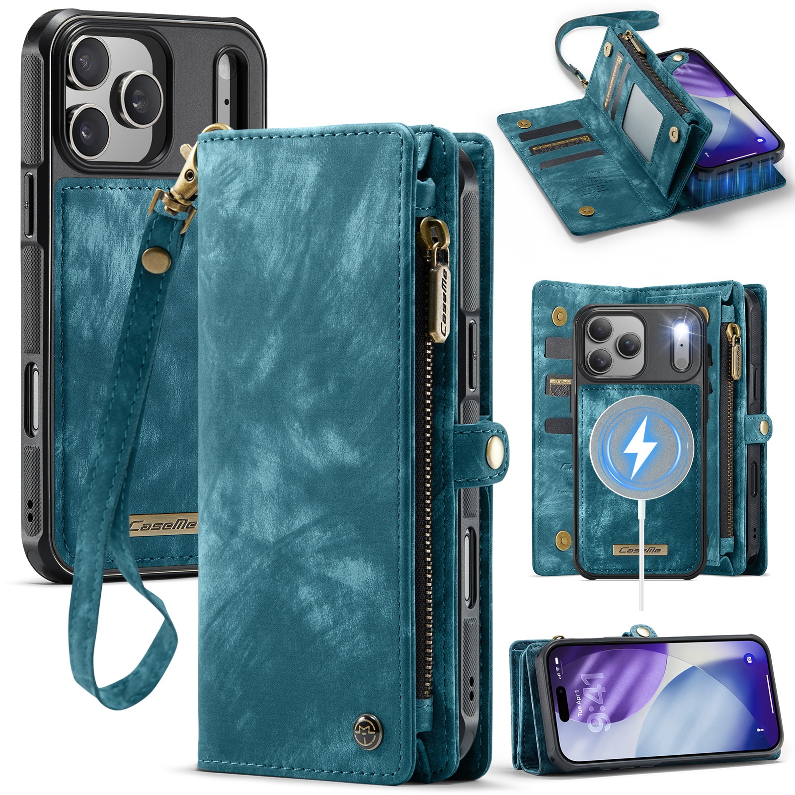 Multi-slot Suojakotelo iPhone 17 Pro Sininen