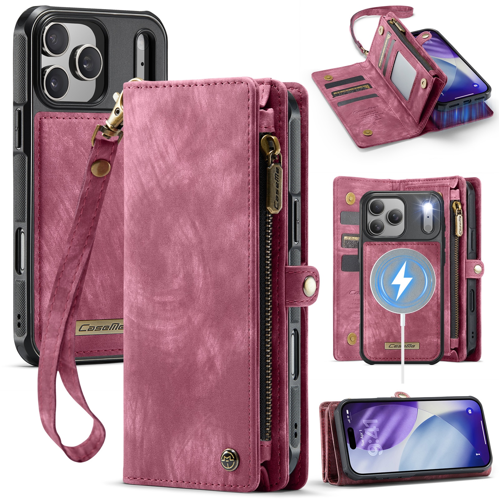 Multi-slot Suojakotelo iPhone 17 Pro Punainen
