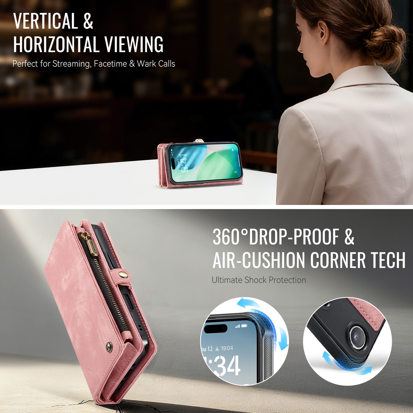 Multi-slot Suojakotelo iPhone Air Vaaleanpunainen